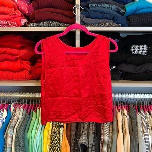 Unbranded red satiny sleeveless camisole size S
